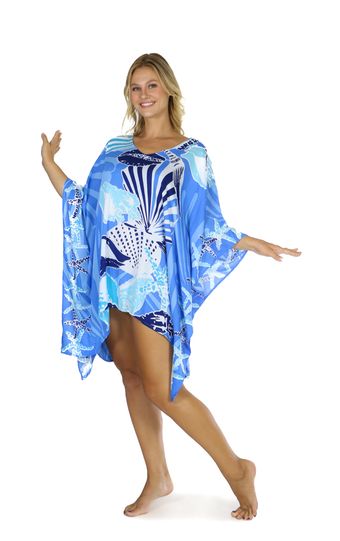 Seashell Kaftan in Blue - Isleitudes