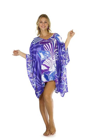 Seashell Kaftan Wanderlust Wendy Purple - Isleitudes