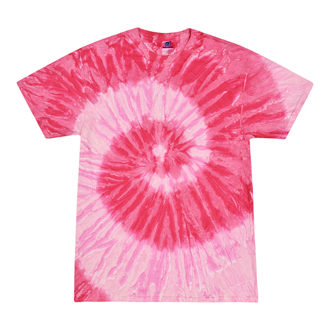 Spiral Pink / Light Pink Tie Dye T-Shirt (CLEARANCE) - Isleitudes
