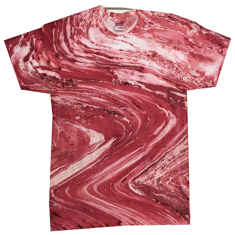 Marble Red Tie Dye T-Shirt (CLEARANCE) - Isleitudes