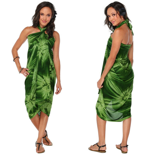 Top Quality Smoked*  Dark Green Sarong - Isleitudes